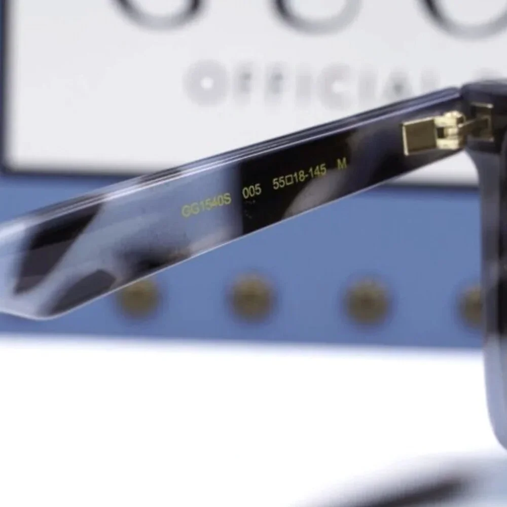 NWT Gucci GG1540S-005 Grey Square 55mm Sunglasses - Picture 6 of 8